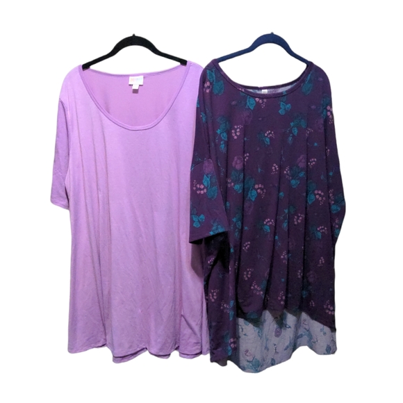 LuLaRoe Tops - LuLaRoe PURPLE Bundle Size 3X NWOT
